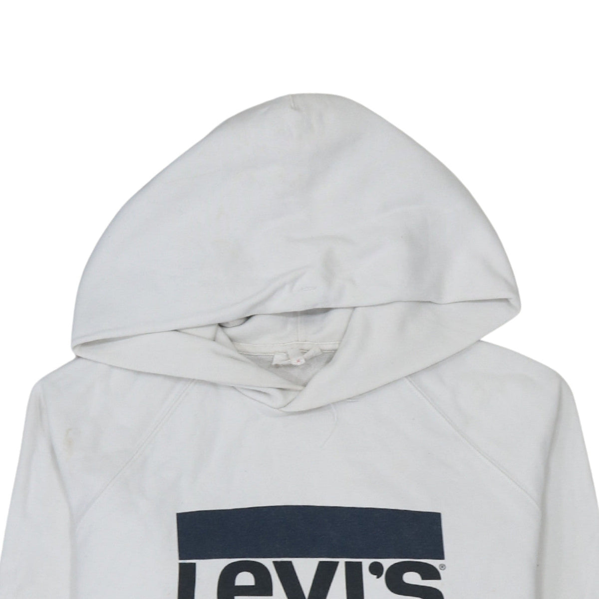 Mens UK Size S Levi's White Pullover Hoodie