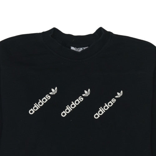 Womens UK Size XS adidas Black Pullover Sweatshirt