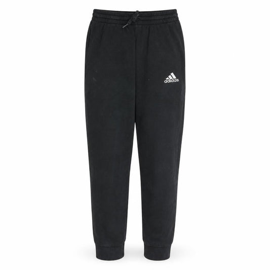 Front view of Adidas Men's Black S Jogger Sweatpants Elastic Waist Drawstring