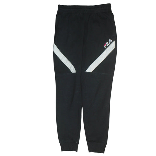 Mens UK Size M FILA Regular Fit Jogger Black Trousers