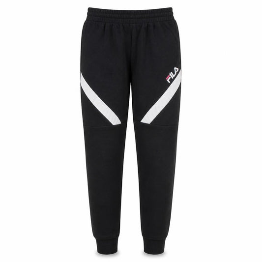 Front view of Fila Men Black Jogger Sweatpants Medium Elastic Waist Track Pants