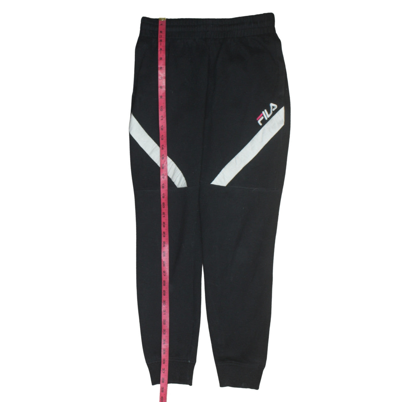 Mens UK Size M FILA Regular Fit Jogger Black Trousers