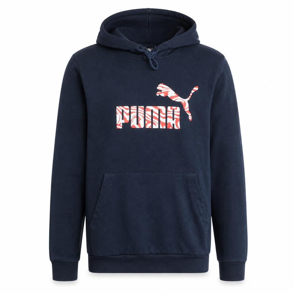 Mens UK Size M PUMA Blue Pullover Hoodie