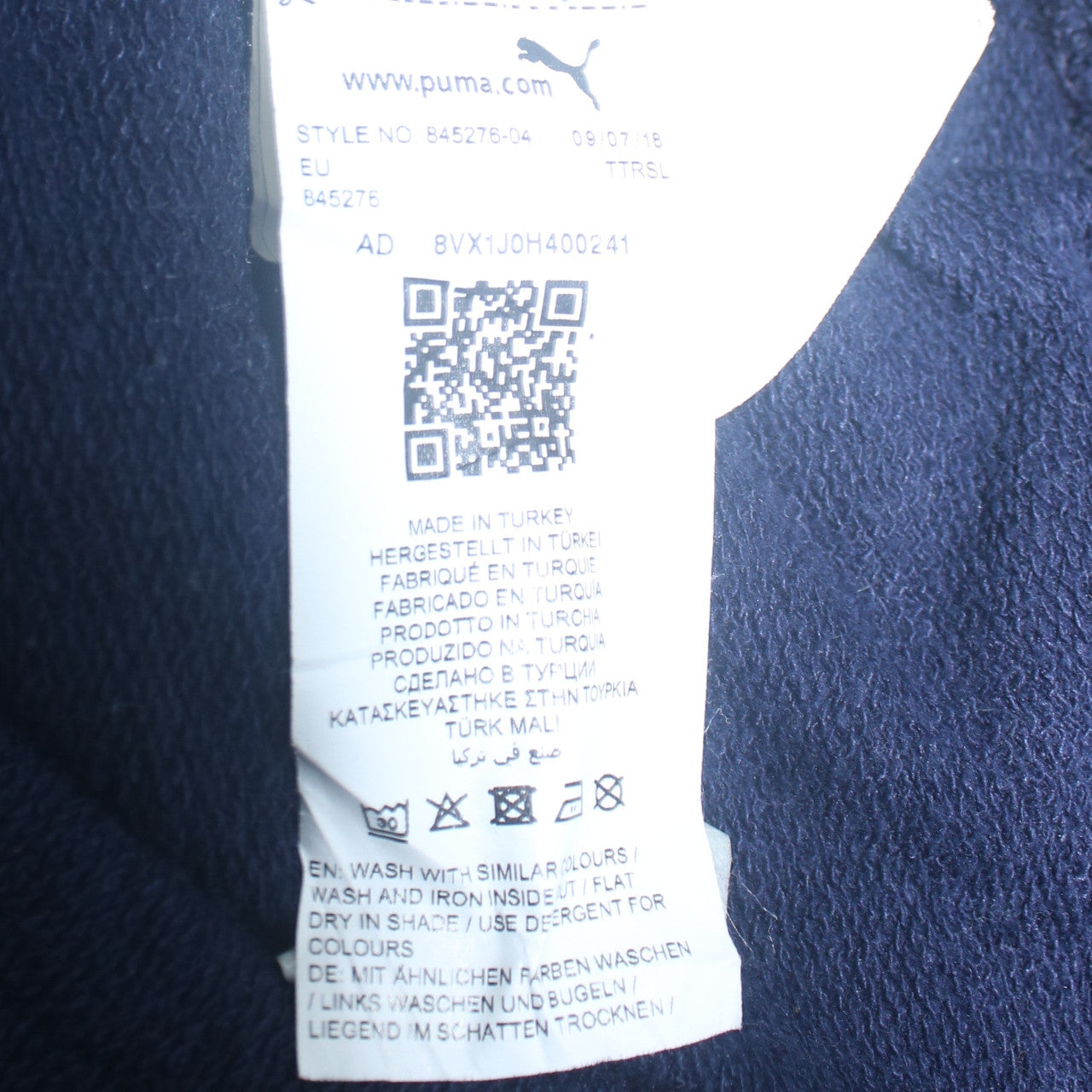 Mens UK Size M PUMA Blue Pullover Hoodie