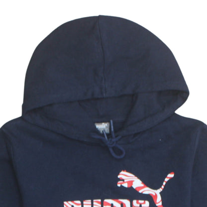 Mens UK Size M PUMA Blue Pullover Hoodie