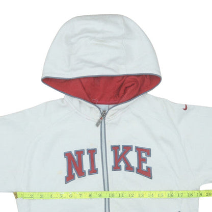 Teens UK Size 10 Nike White Full Zip Hoodie