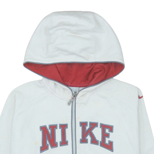 Teens UK Size 10 Nike White Full Zip Hoodie
