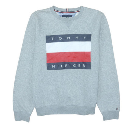 Mens UK Size M Tommy Hilfiger Grey Pullover Sweatshirt