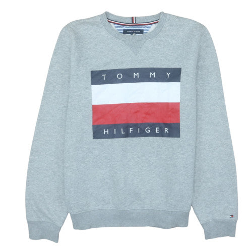 Mens UK Size M Tommy Hilfiger Grey Pullover Sweatshirt
