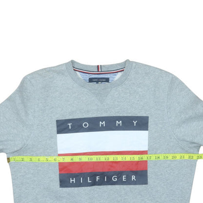 Mens UK Size M Tommy Hilfiger Grey Pullover Sweatshirt