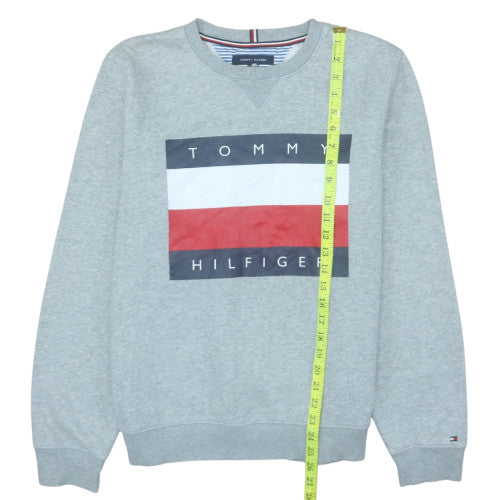 Mens UK Size M Tommy Hilfiger Grey Pullover Sweatshirt