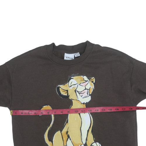 Womens UK Size 2XS Disney Brown Pullover Sweatshirt