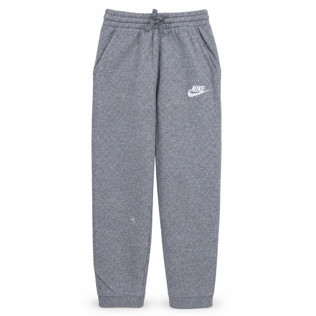 Front view of Nike boys’ grey jogger sweatpants xl 158-170cm with drawstring waist