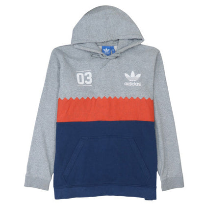 Mens UK Size L adidas Multicoloured Pullover Hoodie