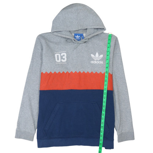 Mens UK Size L adidas Multicoloured Pullover Hoodie