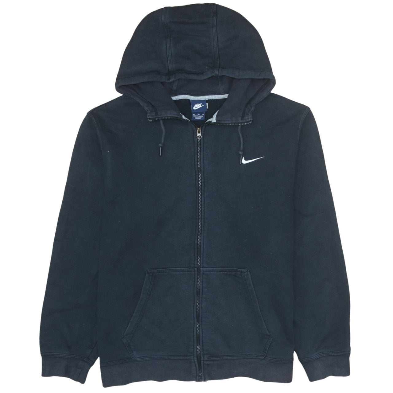Mens UK Size 2XL Nike Black Full Zip Hoodie
