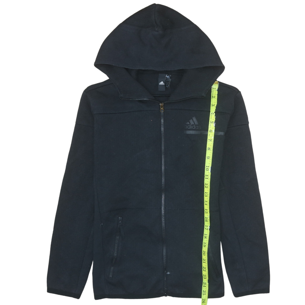 Mens UK Size S adidas Black Full Zip Hoodie