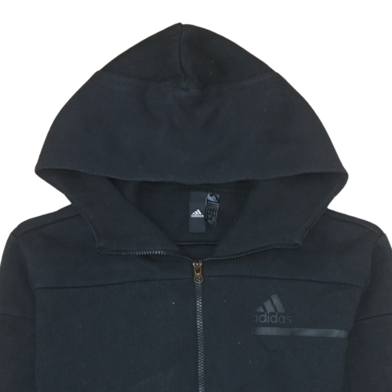 Mens UK Size S adidas Black Full Zip Hoodie