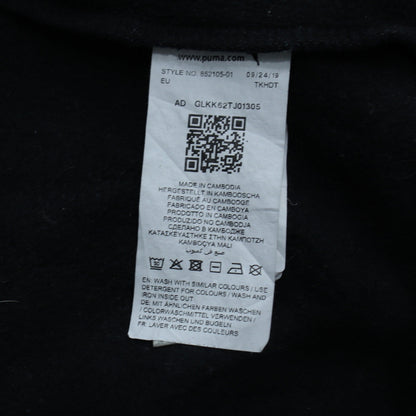 Puma Boys Black Pullover Hoodie 15-16 Years Fleece Logo Sweatshirt