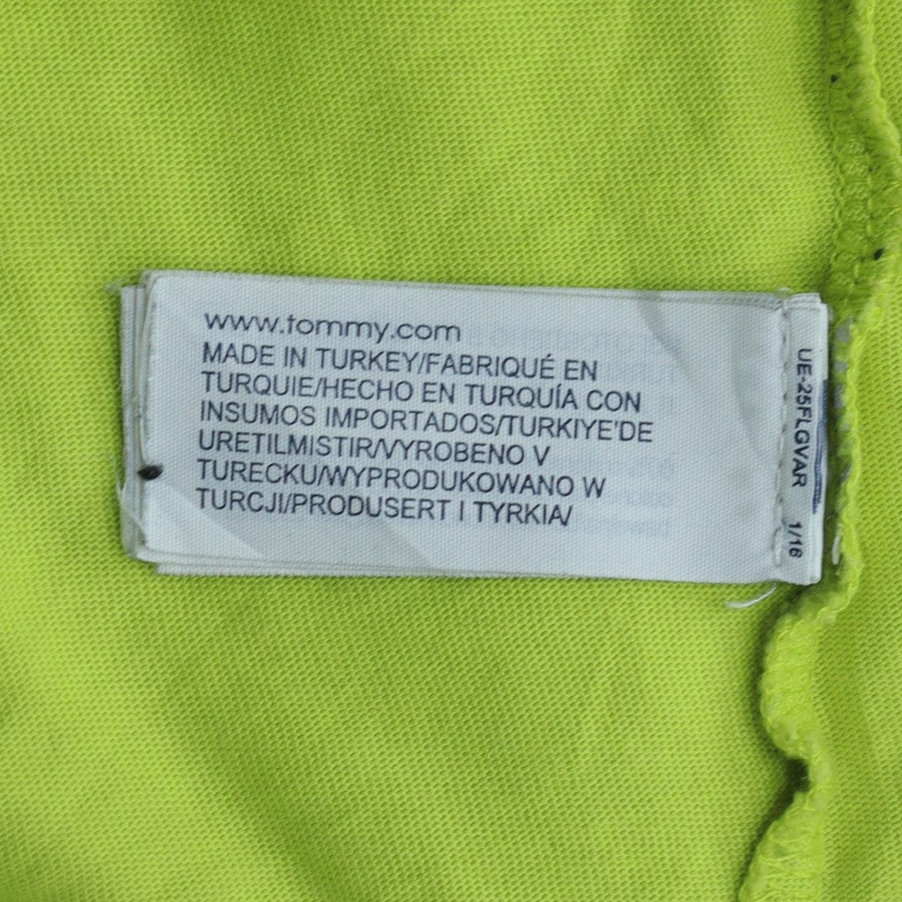 Tommy Sport Men's Yellow Colourblock Cotton T-Shirt Size M