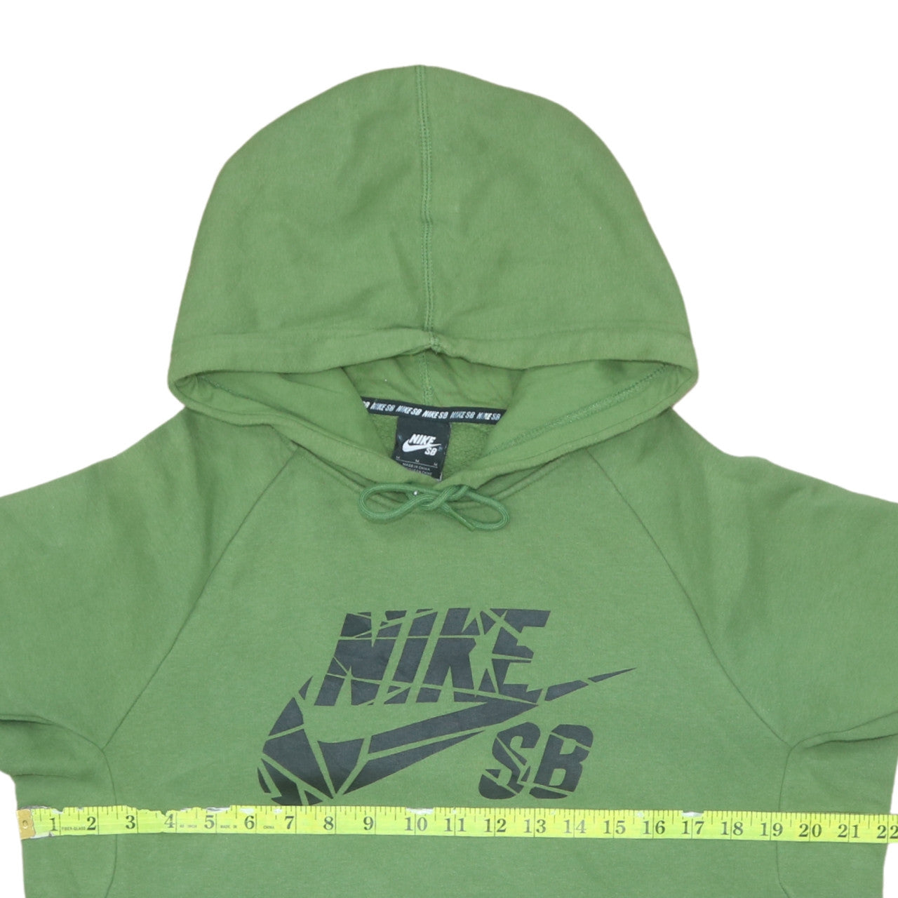 Mens UK Size M Nike Green Pullover Hoodie