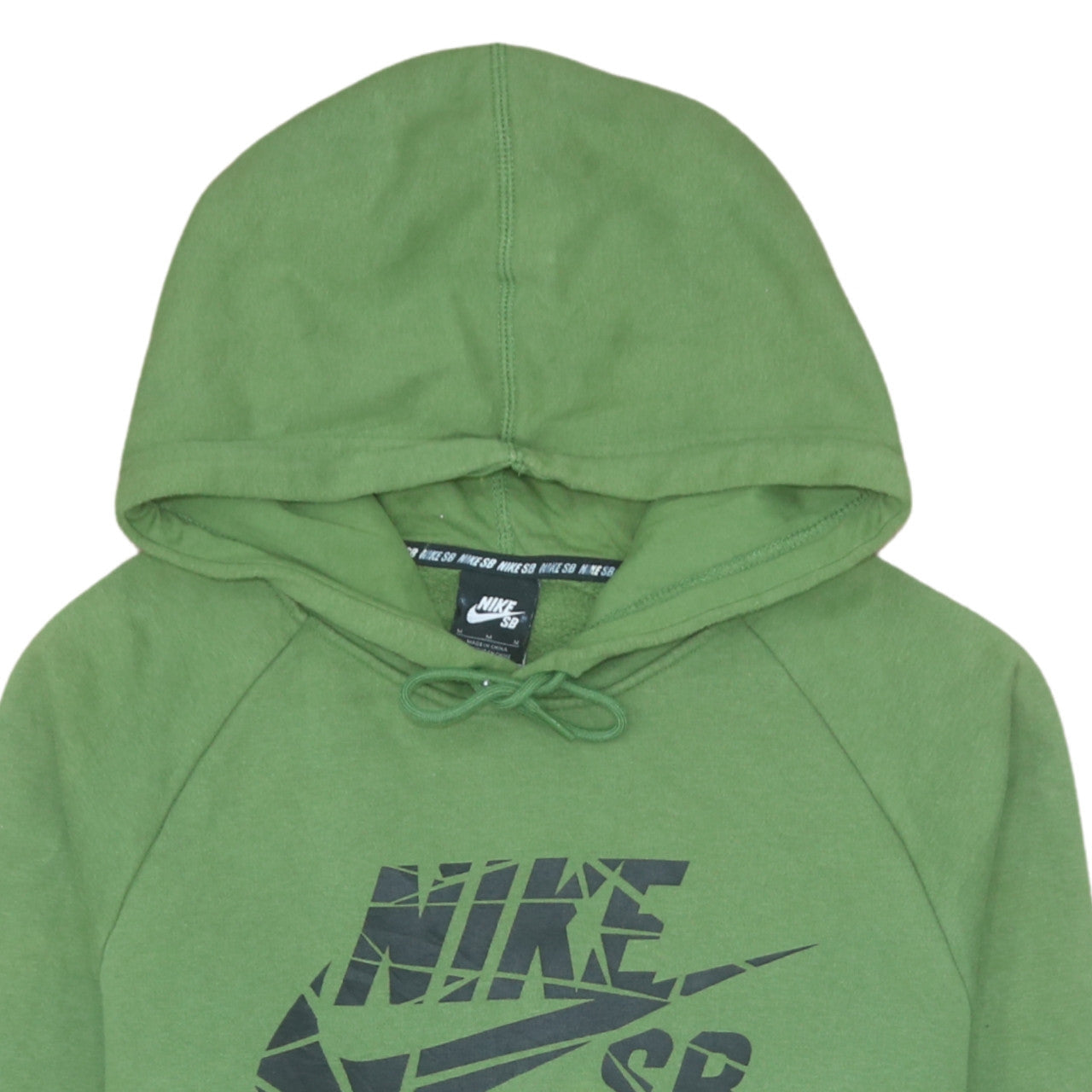 Mens UK Size M Nike Green Pullover Hoodie