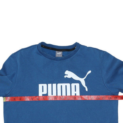 Puma Boys Blue Crew Neck Pullover Sweatshirt 15-16 Years Classic Logo
