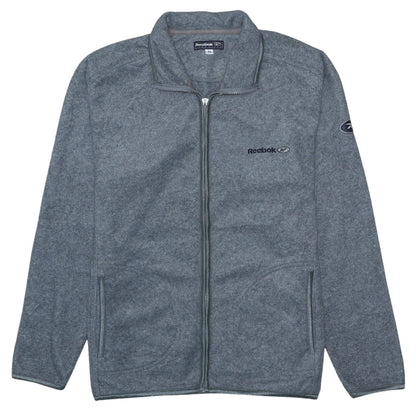 Reebok Women's Grey Fleece Full Zip Activewear Jacket Size 14