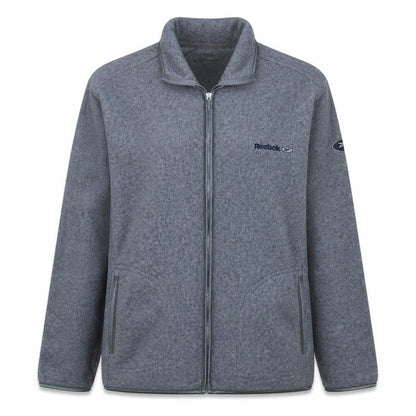 Reebok Women's Grey Fleece Full Zip Activewear Jacket Size 14