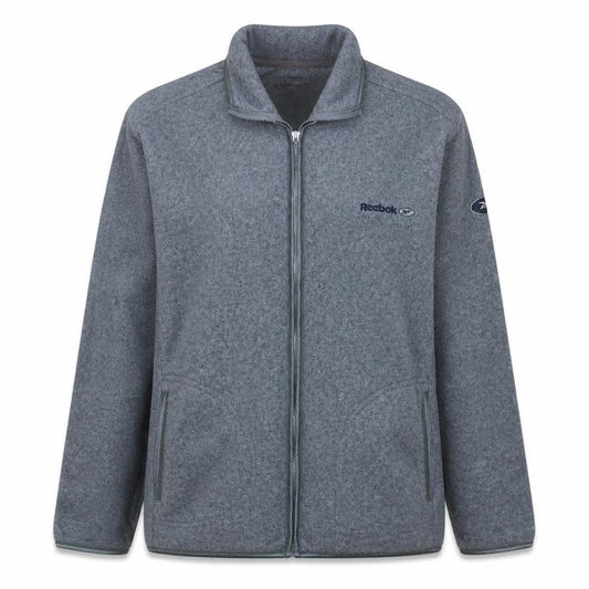 Reebok Women's Grey Fleece Full Zip Activewear Jacket Size 14