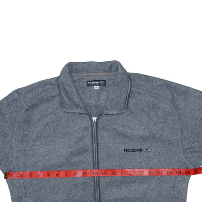 Reebok Women's Grey Fleece Full Zip Activewear Jacket Size 14