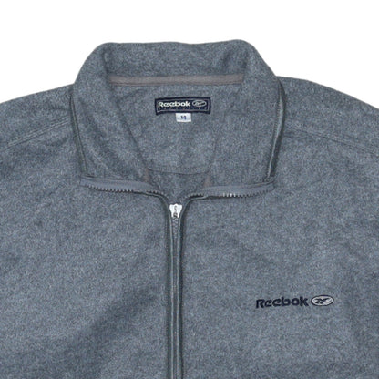 Reebok Women's Grey Fleece Full Zip Activewear Jacket Size 14