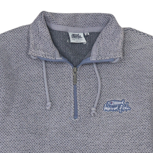 Mens UK Size M Weird Fish Grey Pullover Sweatshirt