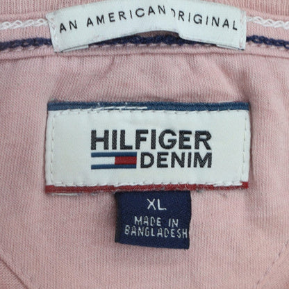 Tommy Hilfiger Denim Men's Pink XL Graphic Short Sleeve T-Shirt