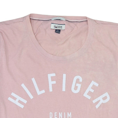 Tommy Hilfiger Denim Men's Pink XL Graphic Short Sleeve T-Shirt