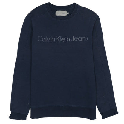 Mens UK Size M Calvin Klein Jeans Blue Pullover Sweatshirt