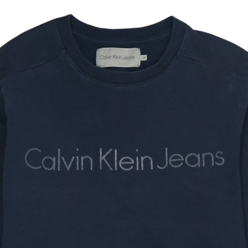 Mens UK Size M Calvin Klein Jeans Blue Pullover Sweatshirt