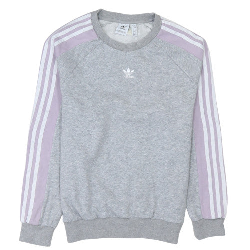 Womens UK Size 8 adidas Grey Pullover Sweatshirt