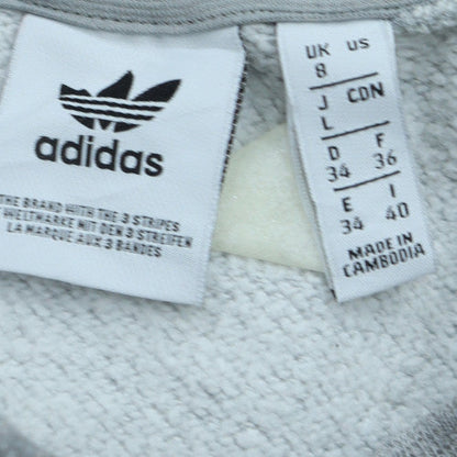 Womens UK Size 8 adidas Grey Pullover Sweatshirt