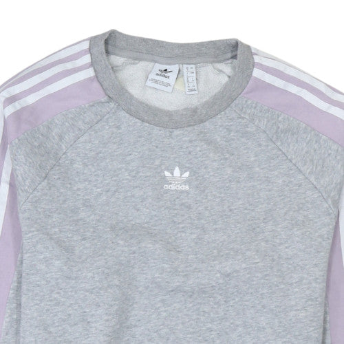 Womens UK Size 8 adidas Grey Pullover Sweatshirt
