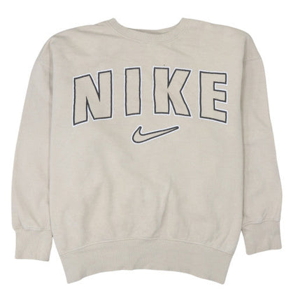 Womens UK Size L Nike Beige Pullover Sweatshirt