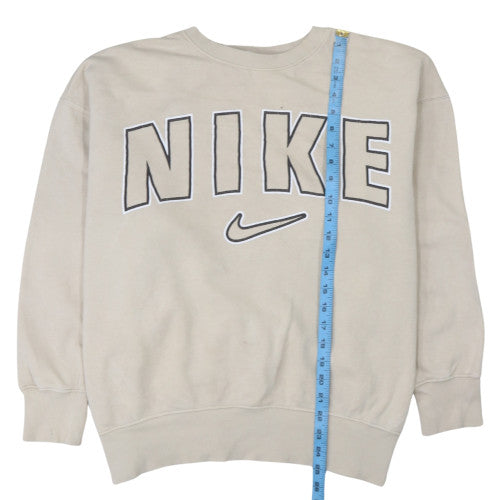 Womens UK Size L Nike Beige Pullover Sweatshirt