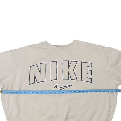 Womens UK Size L Nike Beige Pullover Sweatshirt