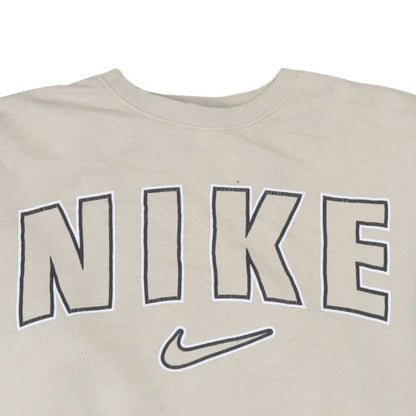 Womens UK Size L Nike Beige Pullover Sweatshirt