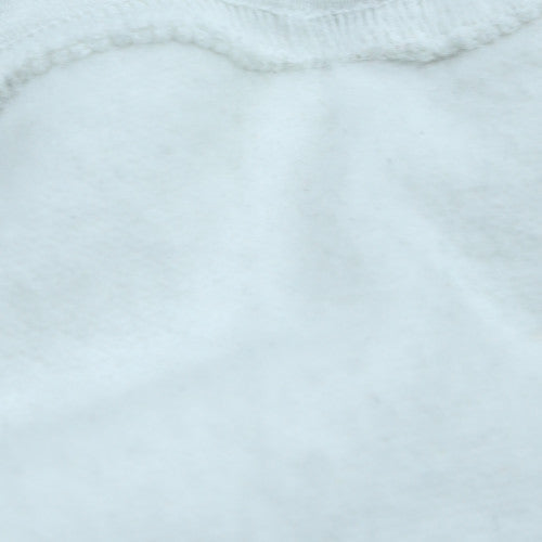 Mens UK Size M Gildan White Pullover Sweatshirt