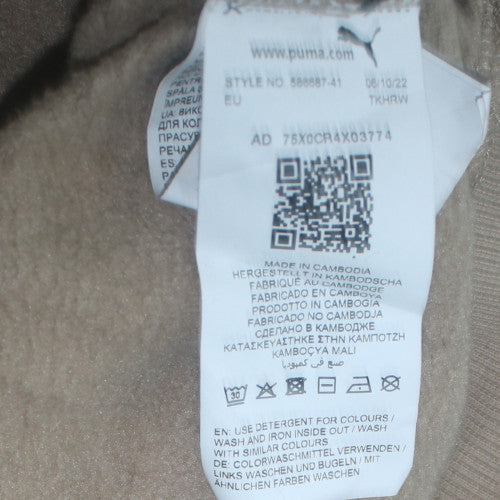 Mens UK Size XS PUMA Beige Pullover Hoodie