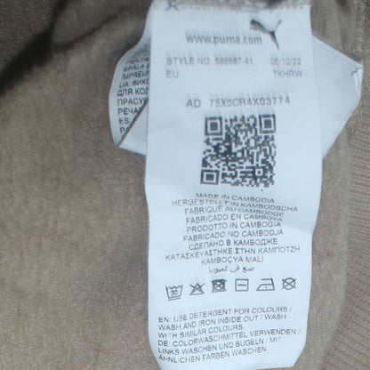 Mens UK Size XS PUMA Beige Pullover Hoodie