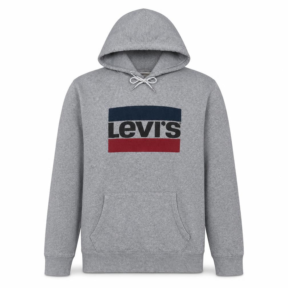 Mens UK Size L Levi's Grey Pullover Hoodie