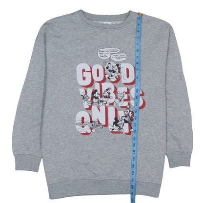 Womens UK Size S Disney Grey Pullover Sweatshirt