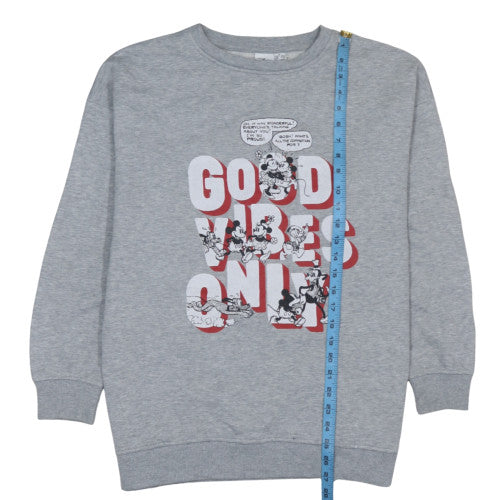 Womens UK Size S Disney Grey Pullover Sweatshirt